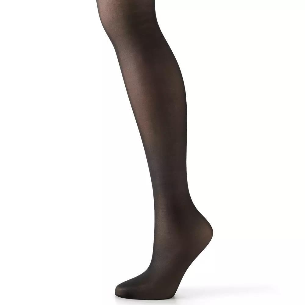 Hanes® Silk Reflections Lasting Sheer Pantyhose, Women's, Size: A-B, Barely Black Product Image