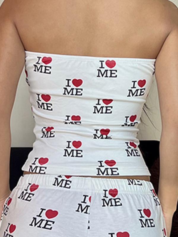 Printed Sexy Slim Bandeau Top Product Image
