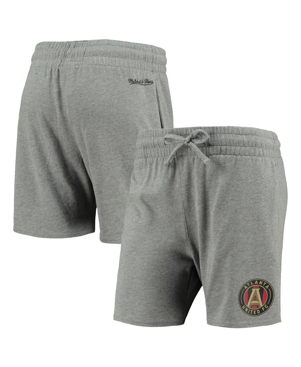 Women's Mitchell & Ness Heathered Gray Atlanta United FC Logo Shorts, Size: Medium, Atu Grey Product Image