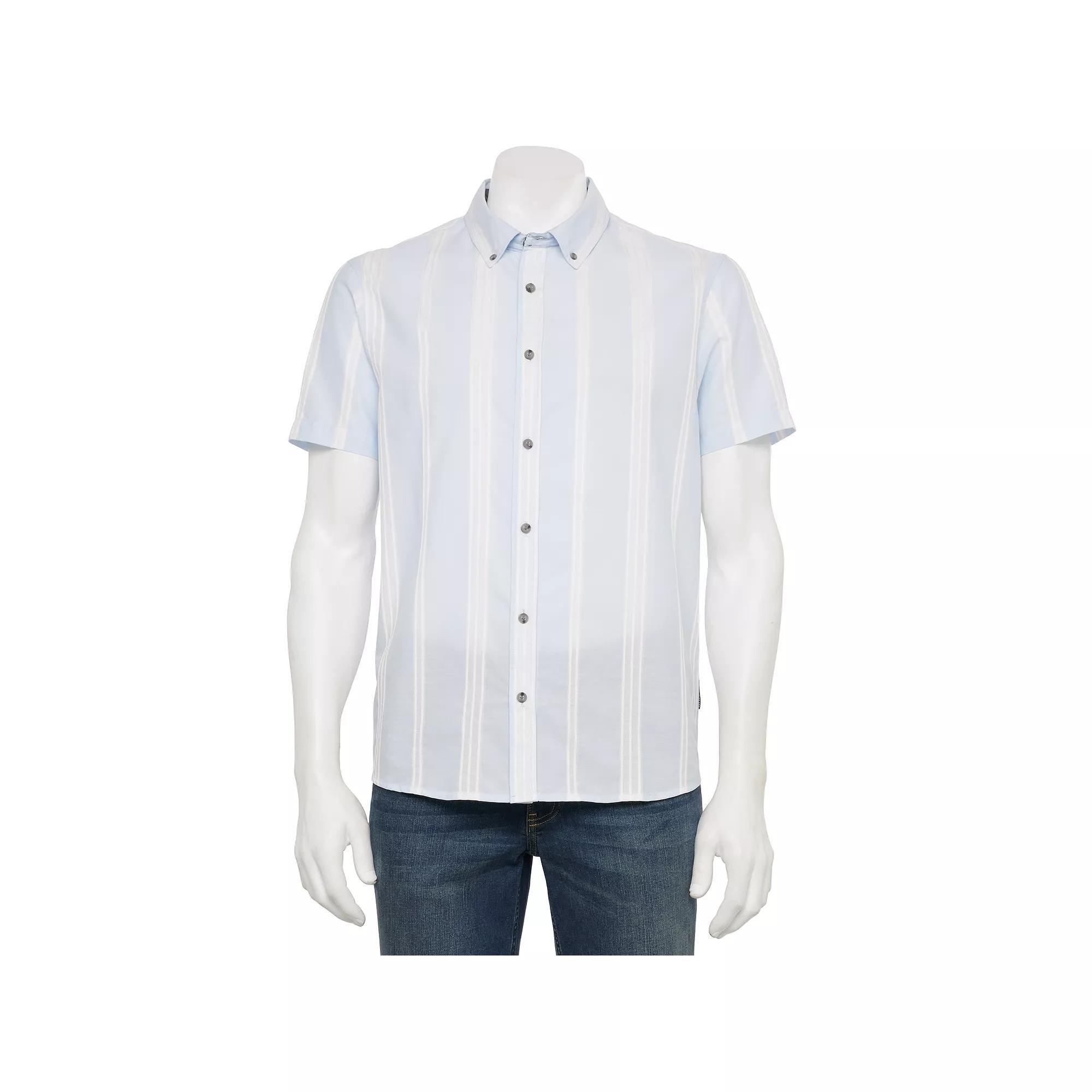 Men's Reverse Threads Men's Reverse Threads Biggs Dobby Button Down-Shirt, Size: Small, Light Blue Product Image