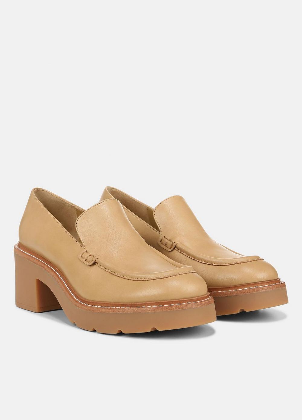 Womens Rowe Leather Lug Loafer, Husk, Size 9.5 Vince Product Image
