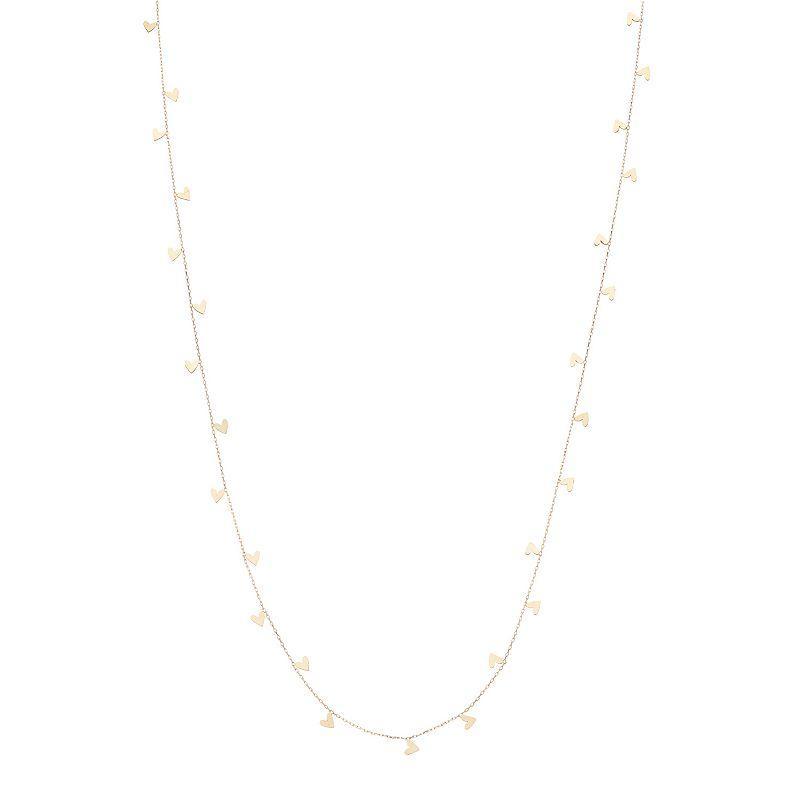 14k Gold Multi-Heart Necklace, Women's, Size: 18" Product Image