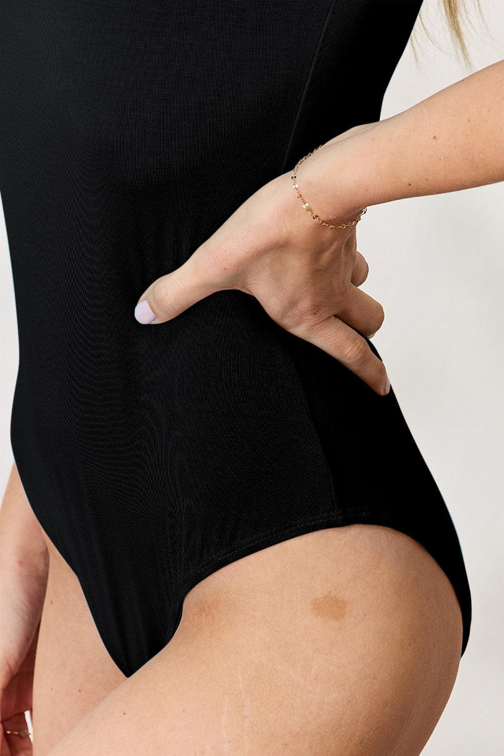 Basic Bae Full Size Round Neck Short Sleeve Bodysuit Product Image