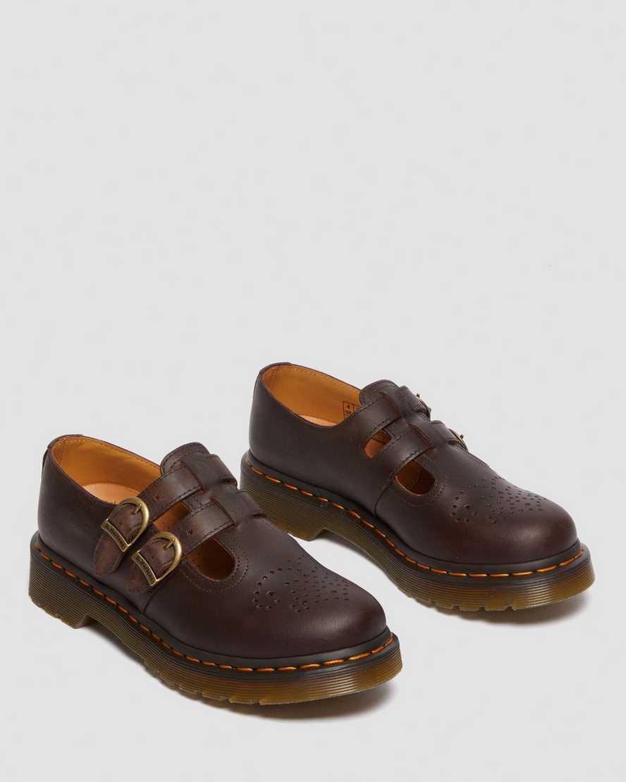 Dr. Martens Womens 8065 Mary Jane Crazy Horse Leather Shoes Product Image