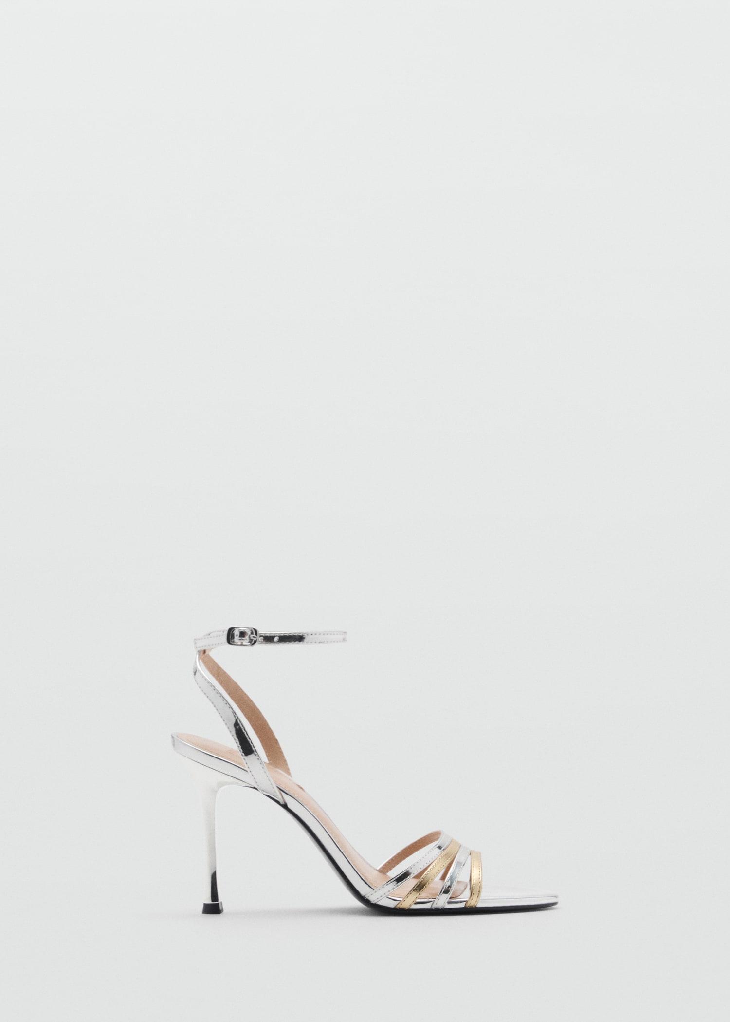 Combined-strap heeled sandals - Women | MANGO USA Product Image