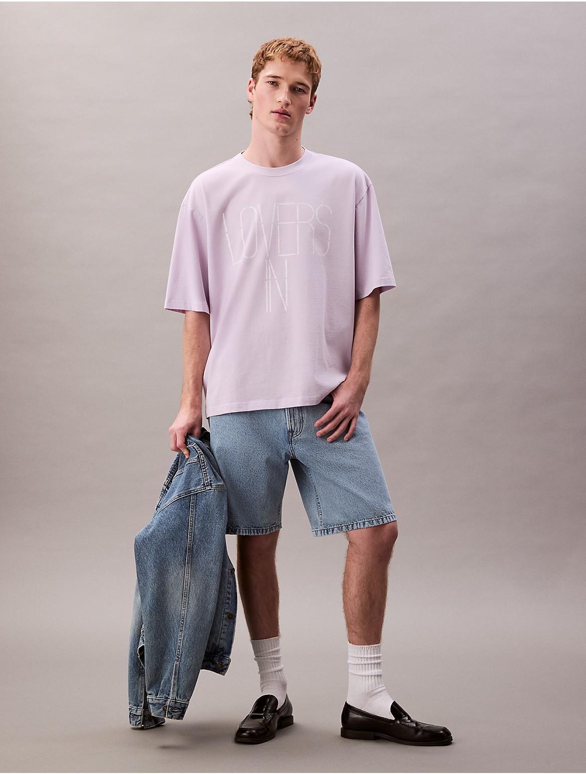 Calvin Klein Mens Marc Hundley Pride Lovers In Relaxed T-Shirt - White Product Image