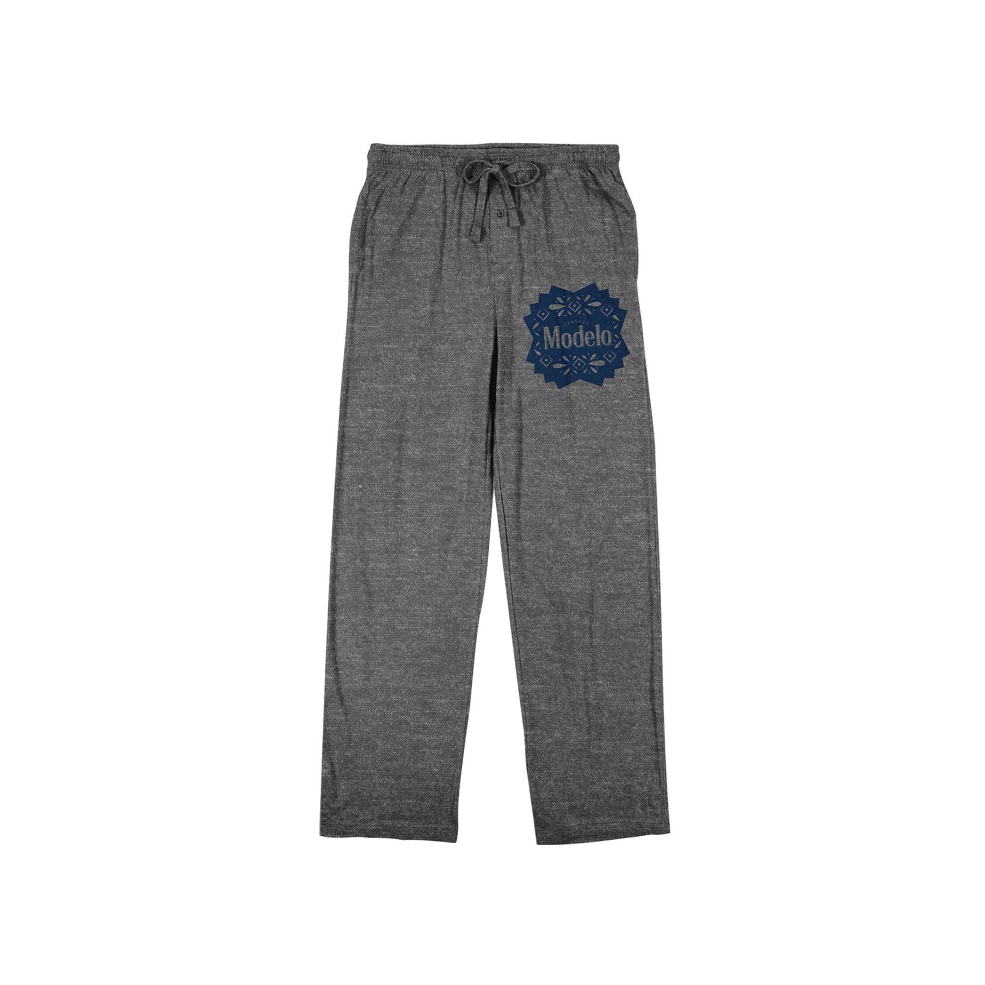 Men's Modelo Badge Logo Pajama Pants, Size: Small, Gray Product Image