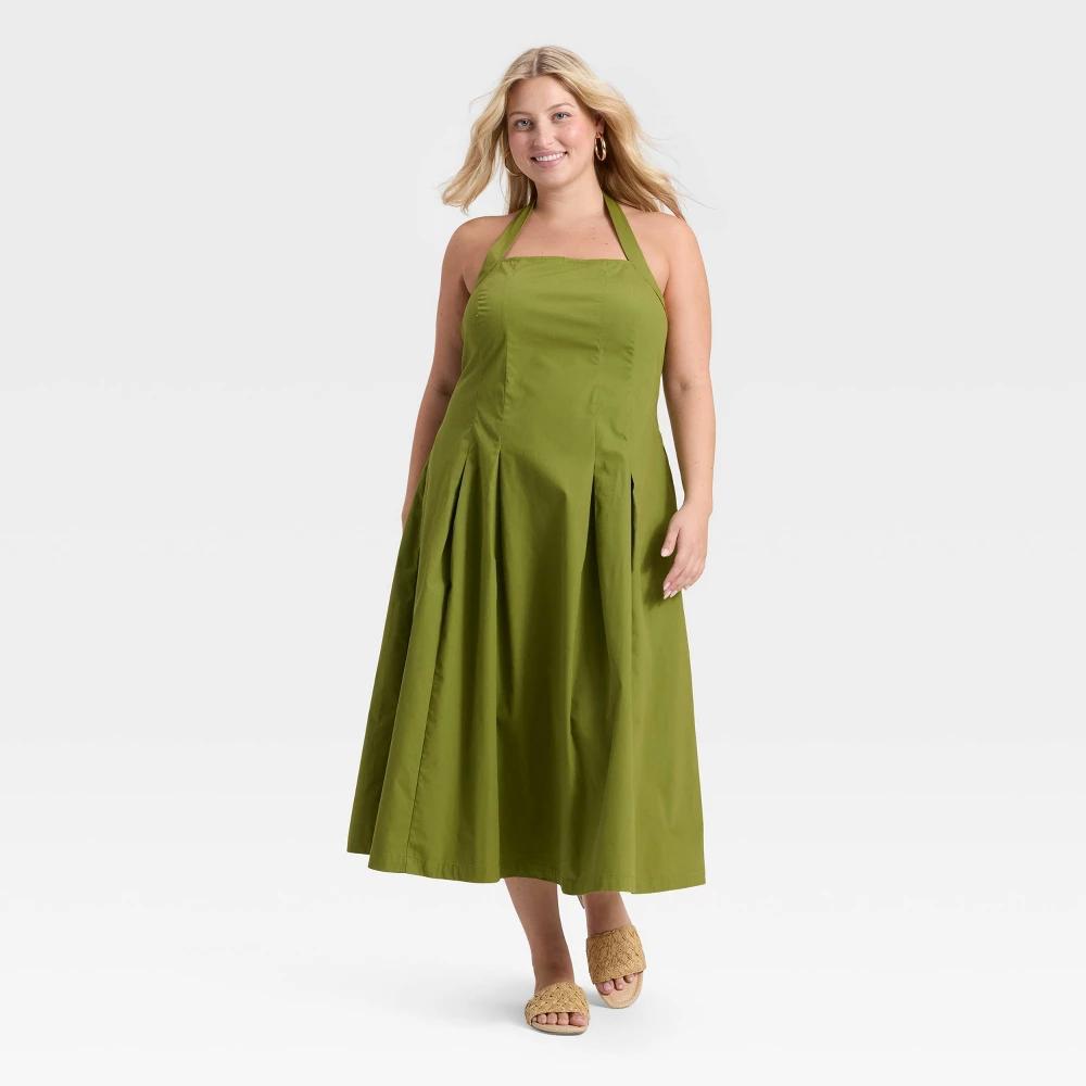 Women's Midi Halter Dress - A New Day™ Product Image