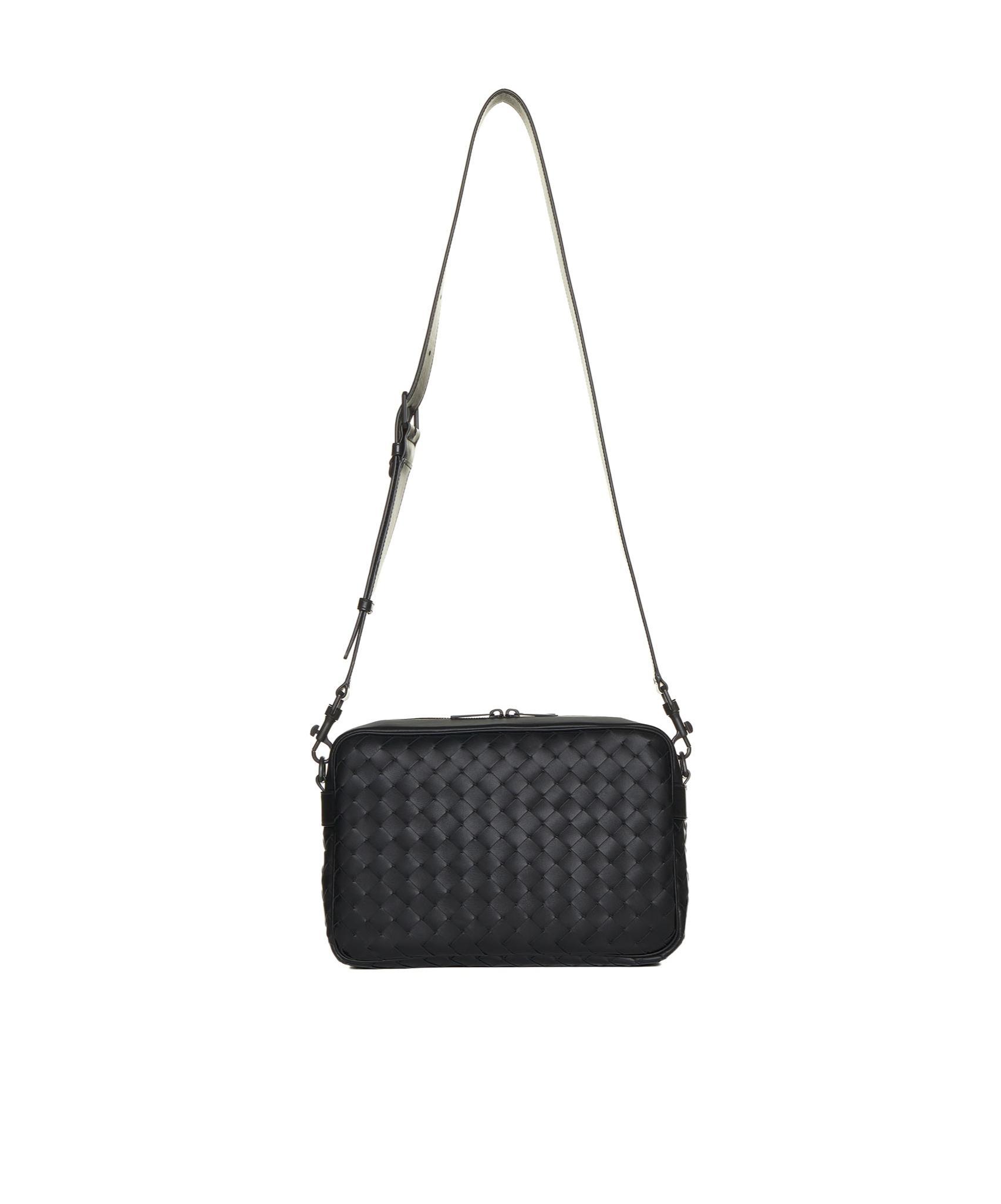 BOTTEGA VENETA Medium Intreciato Camera Bag In Black Product Image