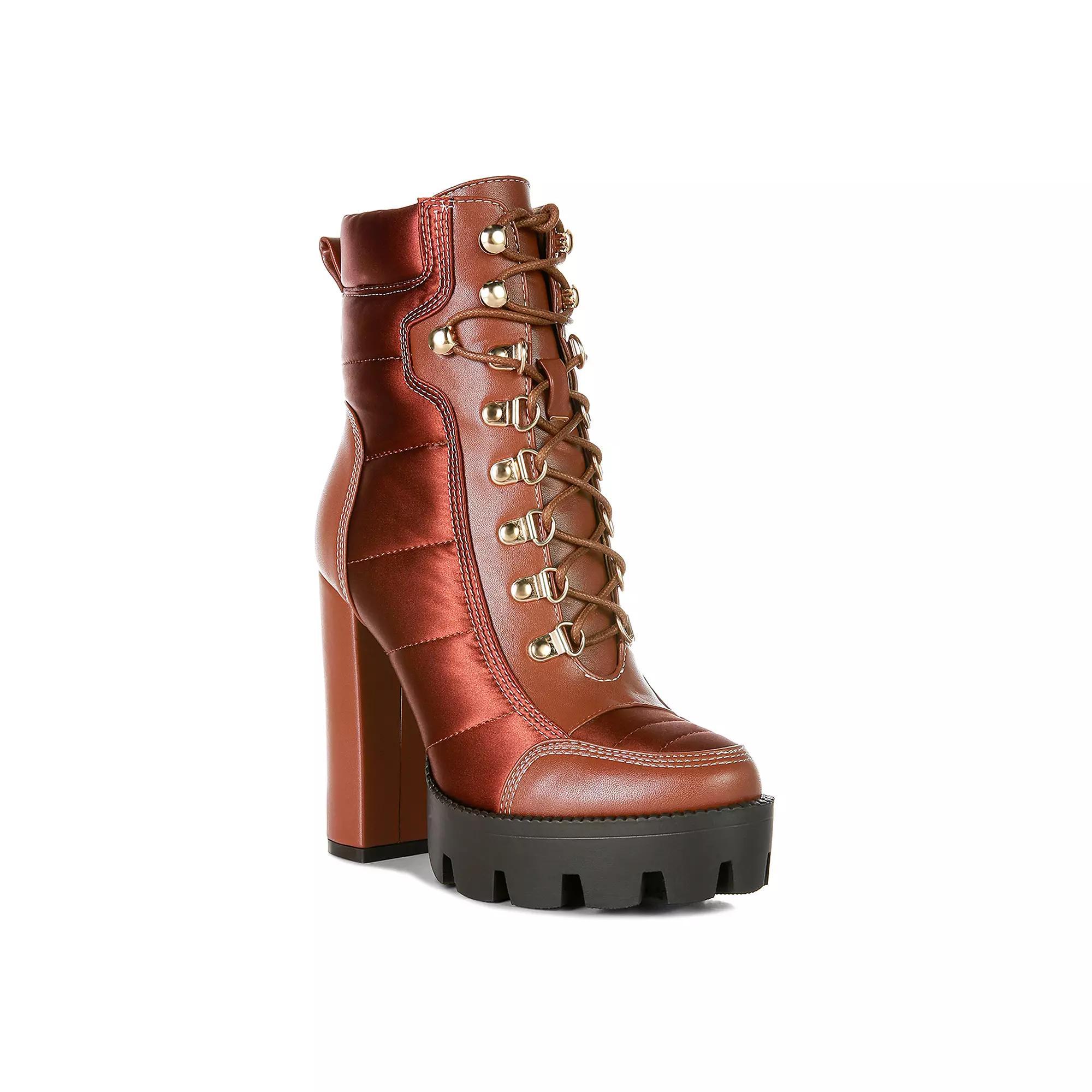 London Rag Scotch Womens Block Heel Ankle Boots Product Image