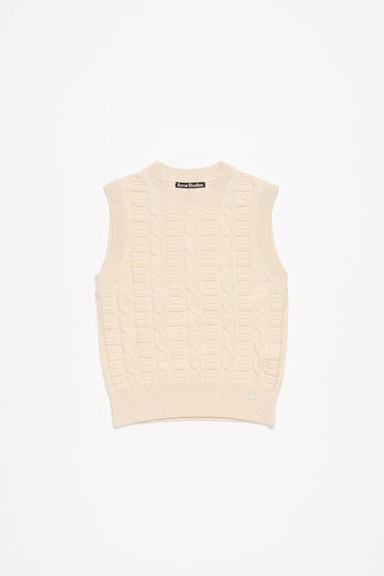 Cable wool sleeveless jumper Product Image