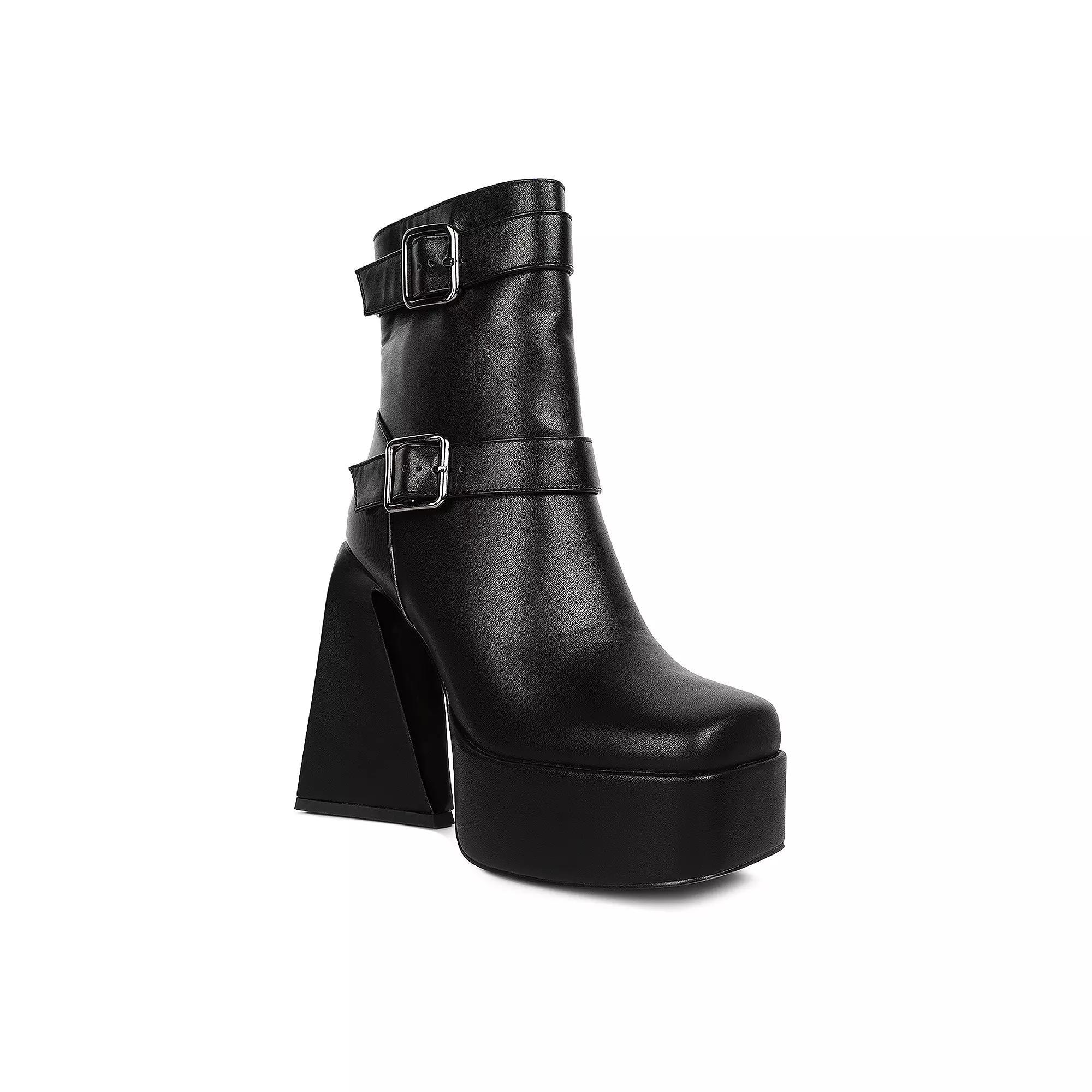London Rag Hot Cocoa Women's High Heel Ankle Boots, Size: 5, Black Product Image