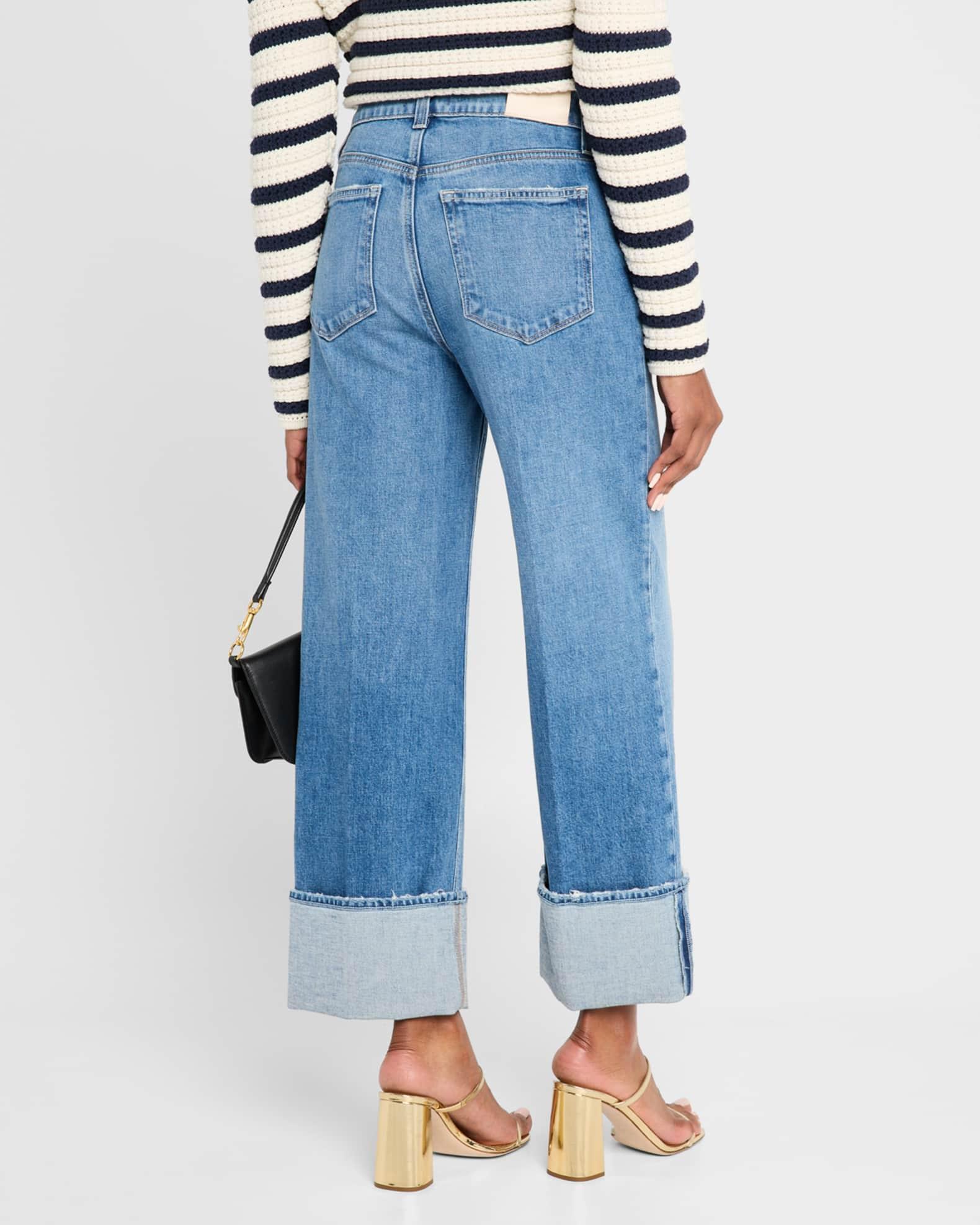 Sasha Ankle Jeans with Wide Cuff Product Image