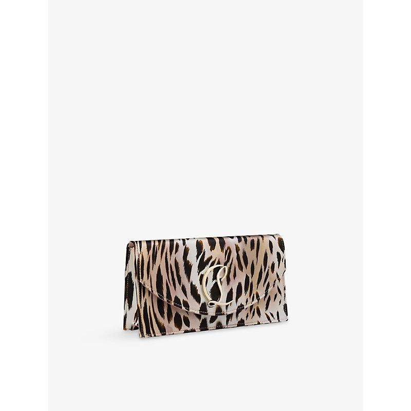 CHRISTIAN LOUBOUTIN Womens  Loubi54 Clutch Gigi Silk-satin Clutch Bag In Multi/gold Product Image
