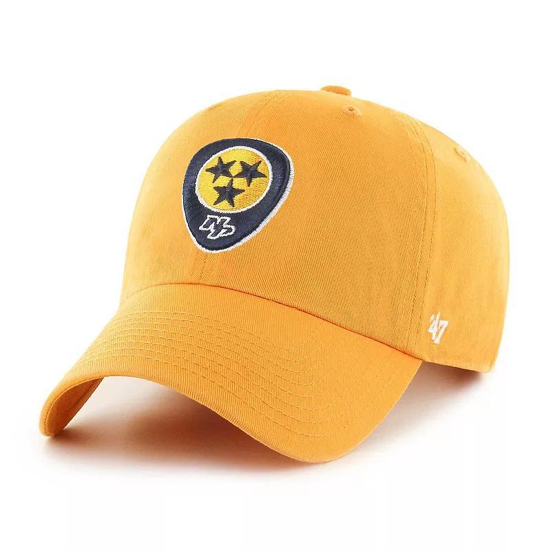 Men's '47 Gold Nashville Predators Alternate Clean Up Adjustable Hat, Pdt Gold Product Image