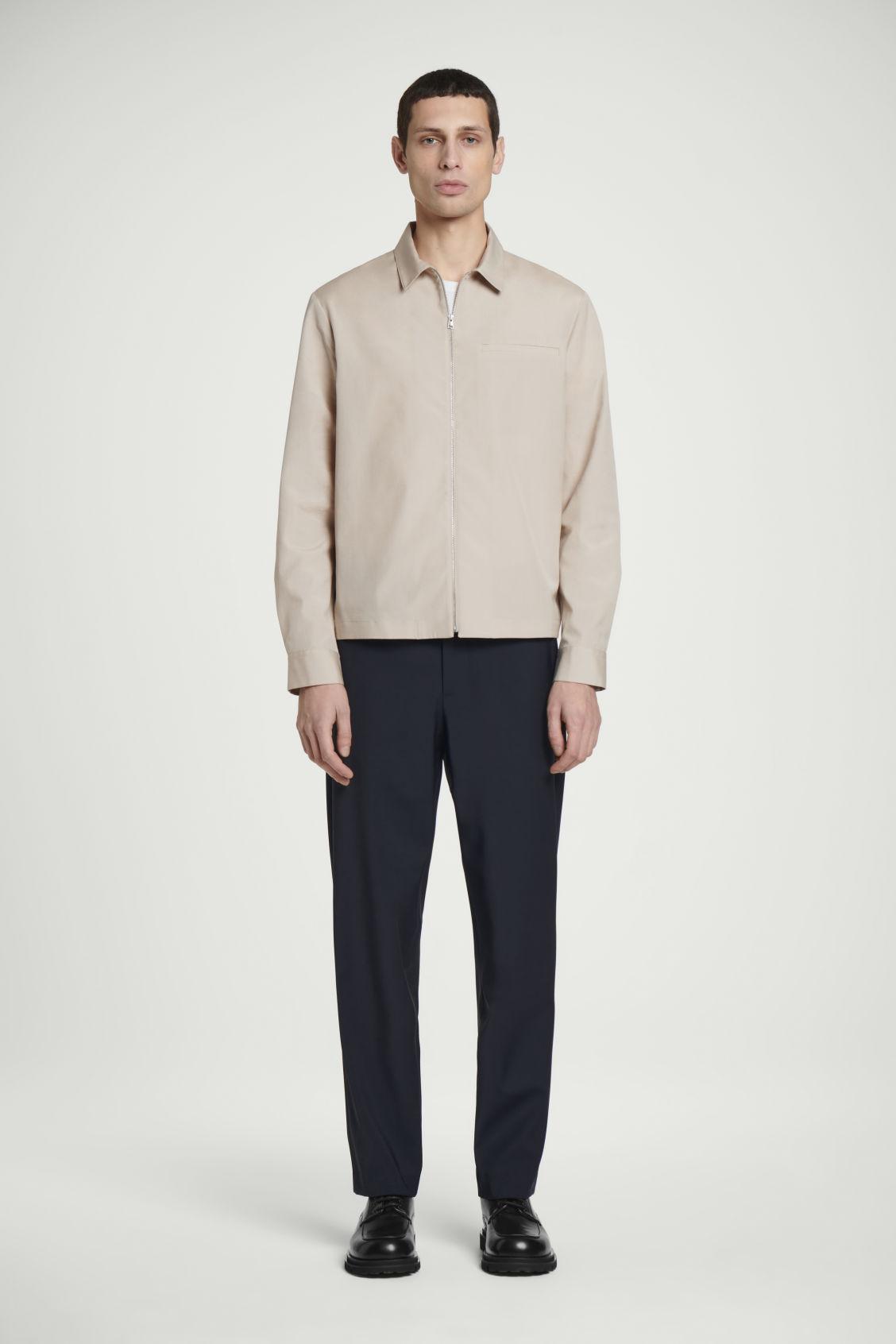 WOOL-BLEND STRAIGHT-LEG PANTS Product Image