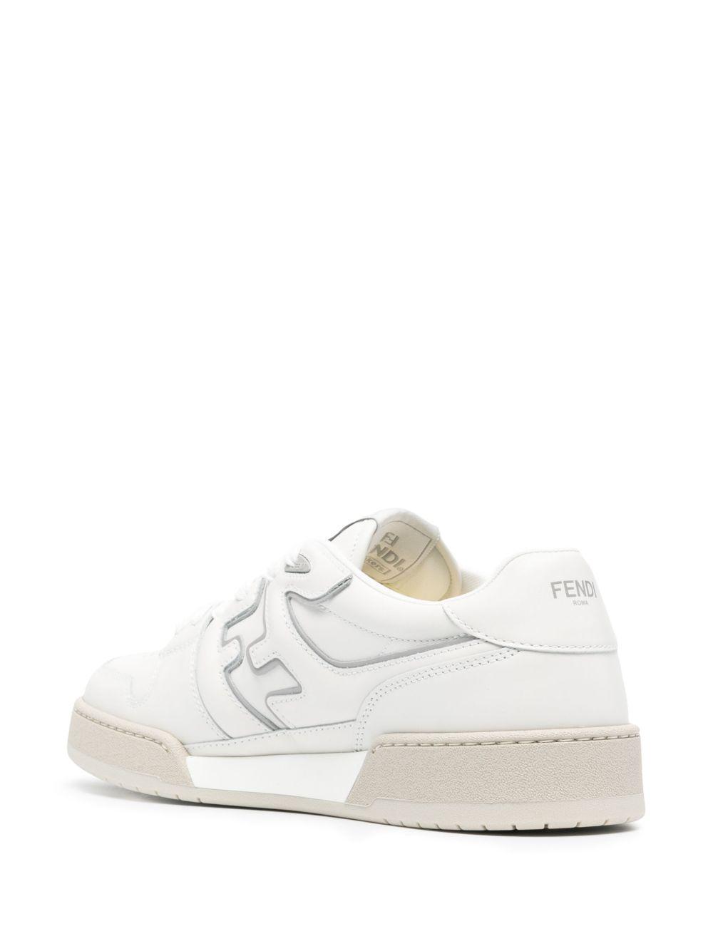 Match FF-appliqué leather sneakers Product Image