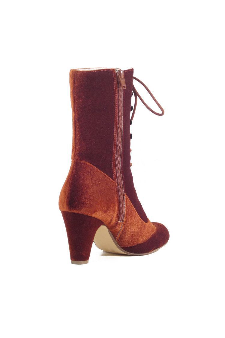Claire Velvet Victorian Booties Product Image