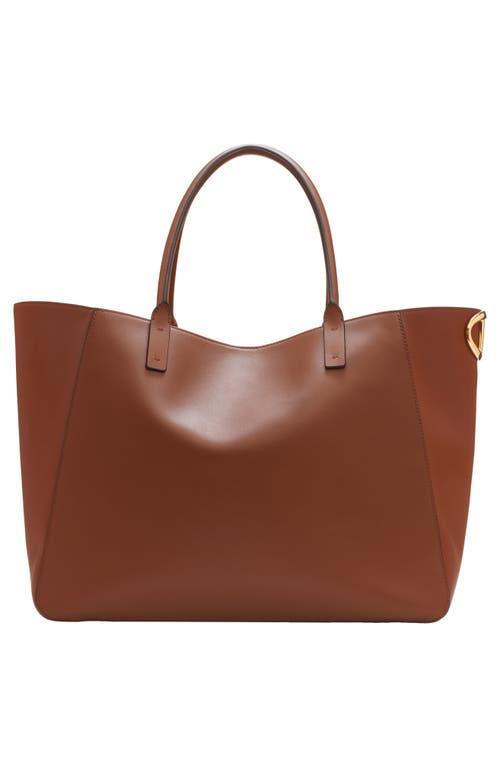 VALENTINO GARAVANI Leather Tote Bag In Brown Product Image