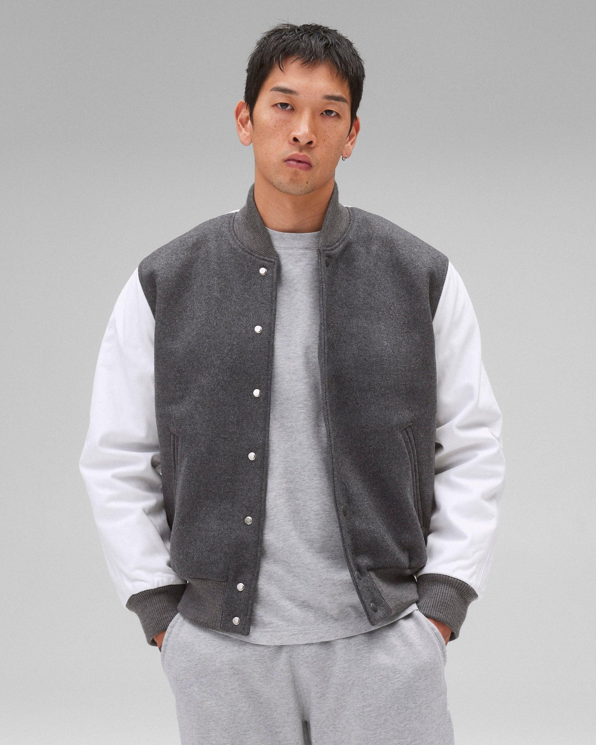 Melton Wool Varsity Jacket Male Product Image