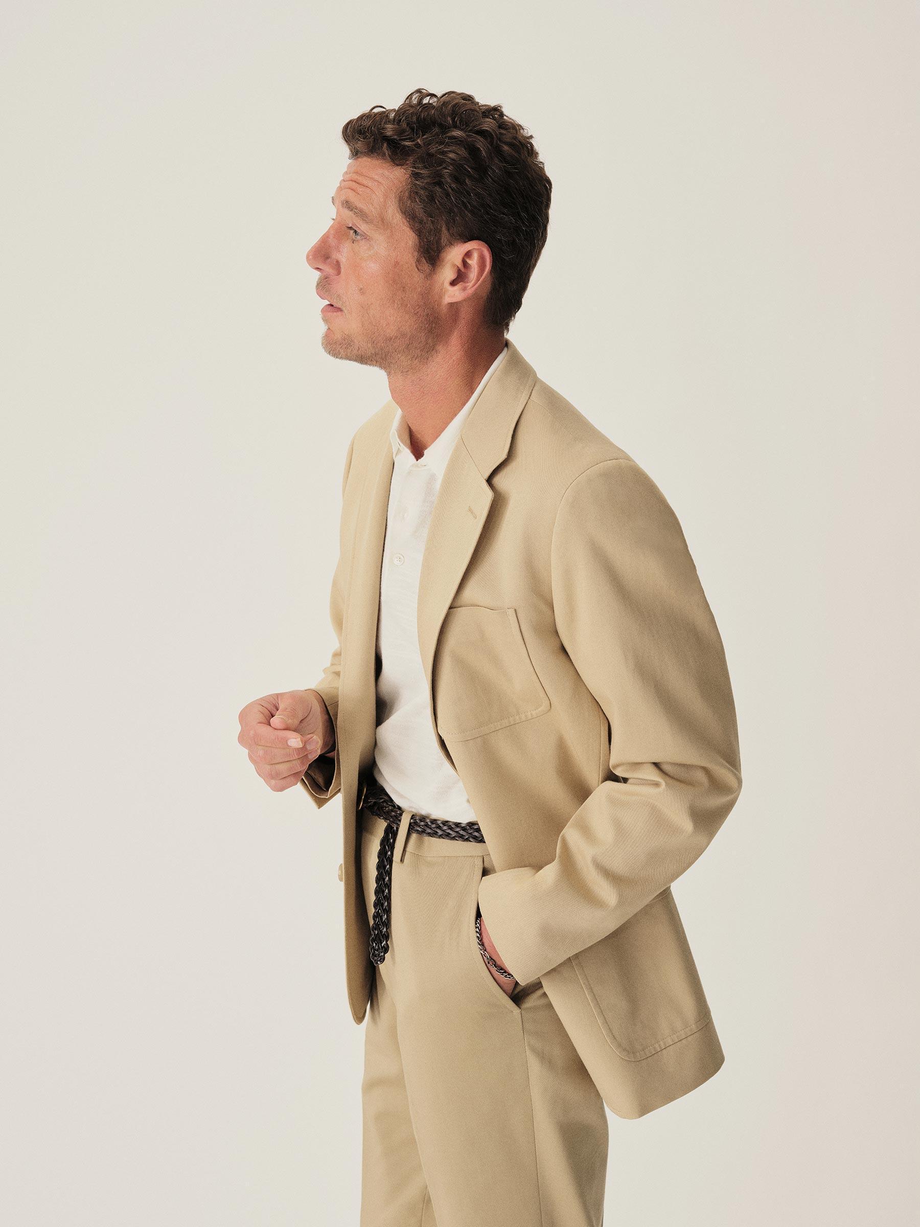 Warm Khaki Italian Twill Graduate Blazer Product Image