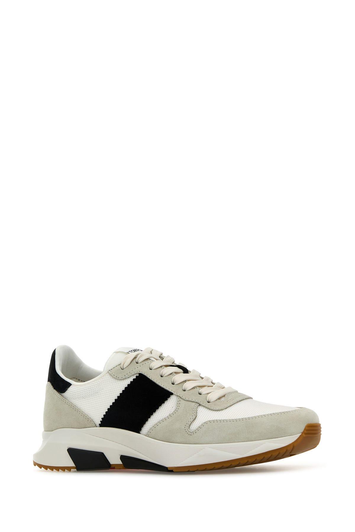TOM FORD Multicolor Mesh And Suede Sneakers In 5w002 Product Image