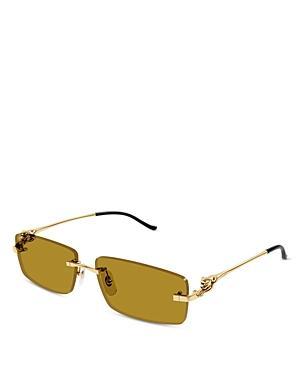 Mens Cartier Panthre Classic 58MM Rectangular Sunglasses Product Image
