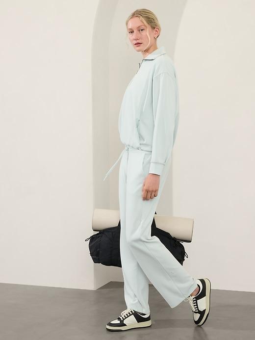 Seasoft 1/4 Zip Bubble Hem Sweatshirt Product Image