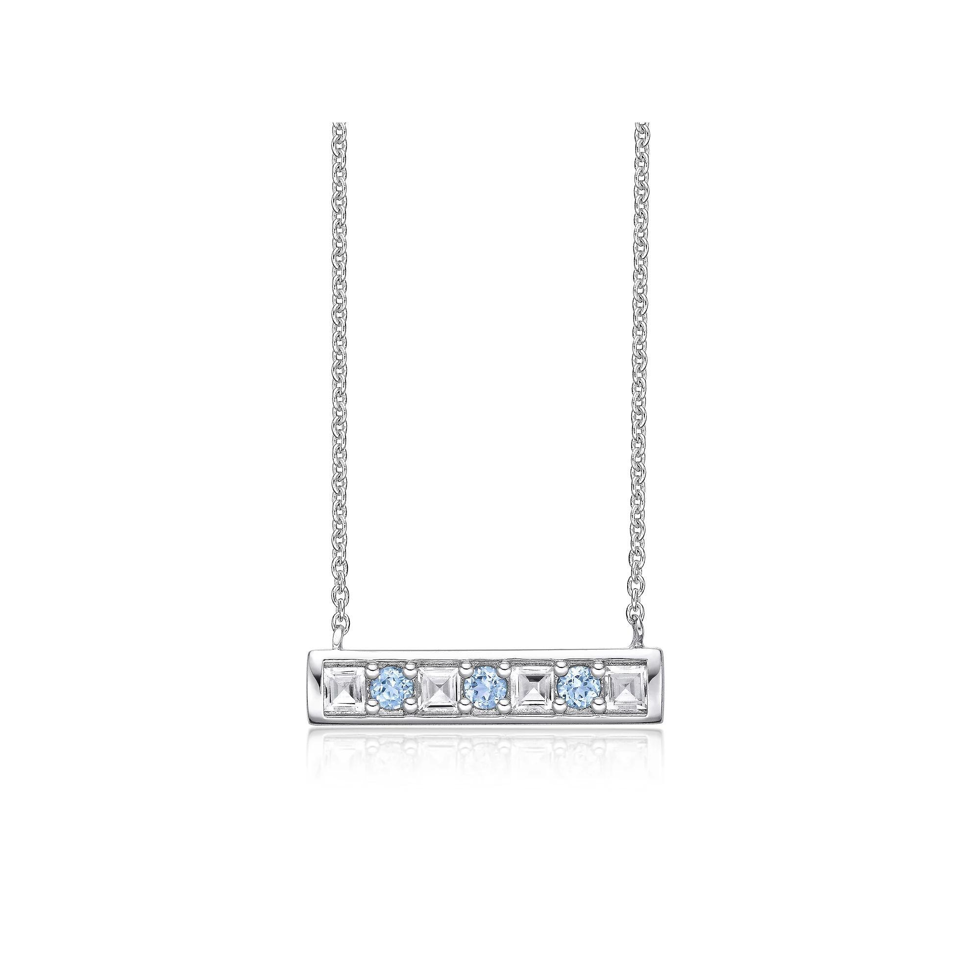 Gemminded Sterling Silver White Topaz Pendant Necklace, Women's, Size: 18" Product Image