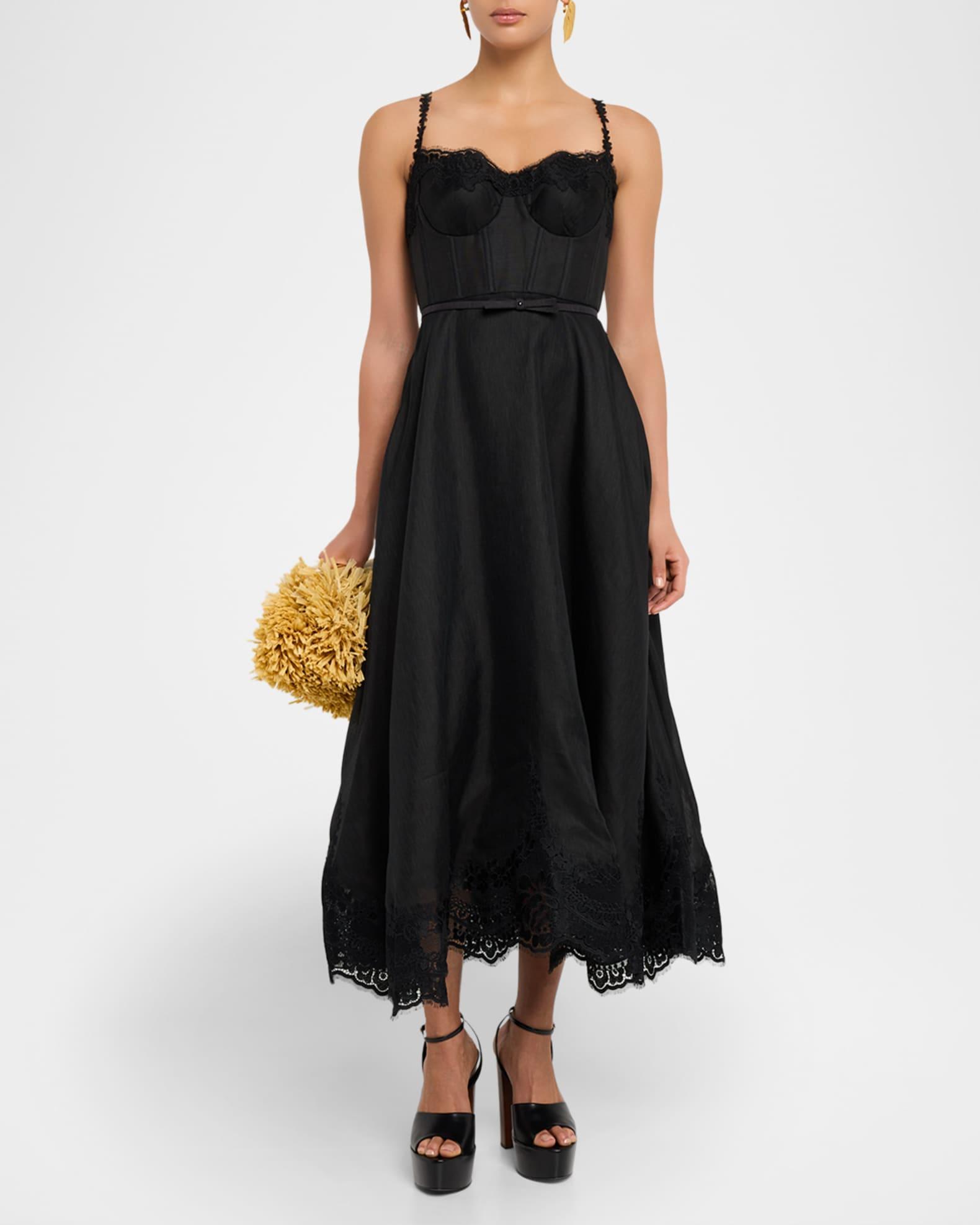 Lace-Trim Corset Picnic Dress Product Image
