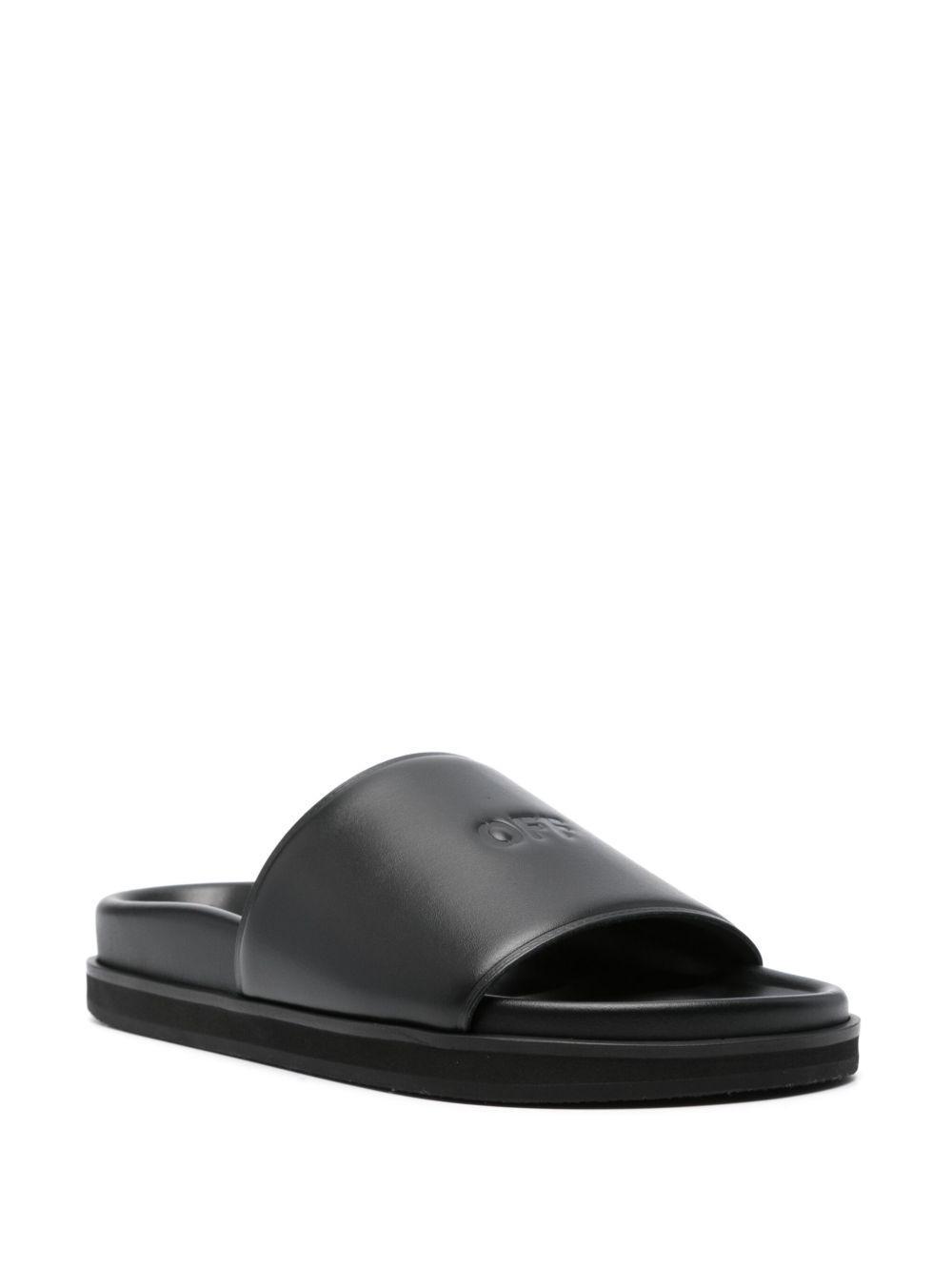 debossed-logo leather sandals Product Image