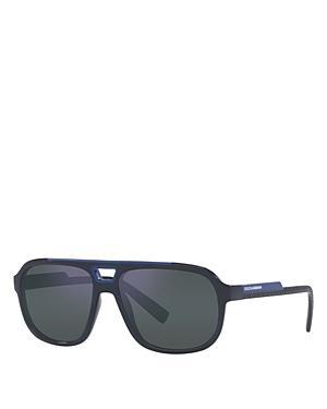 Men's Arnette AN433857-X 57mm Injected Rectangle Sunglasses, Dark Green Product Image