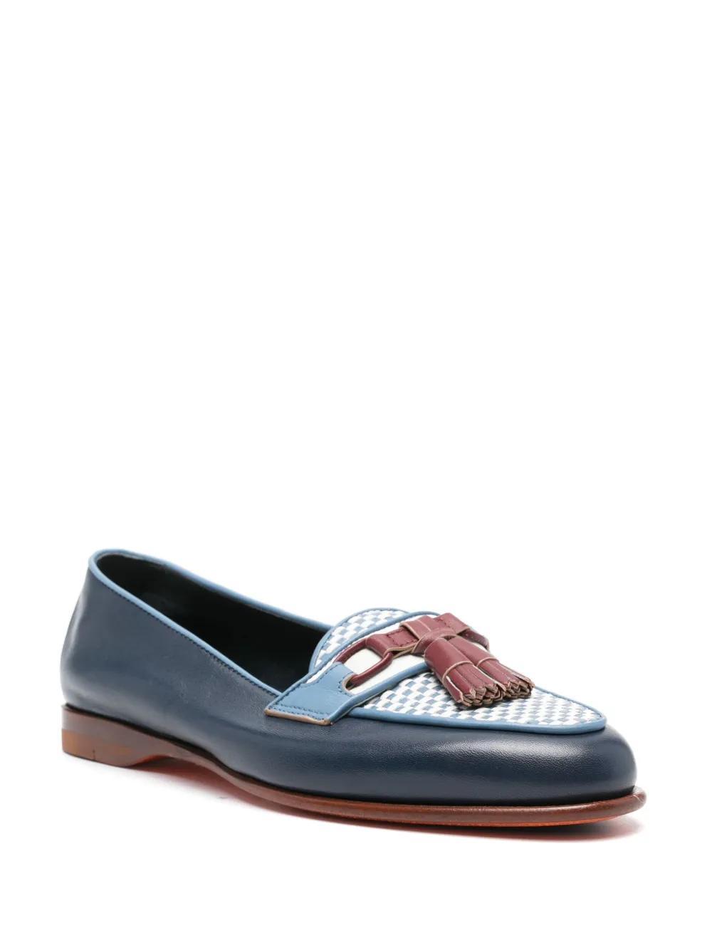 SANTONI Andrea Loafer Mit Quasten In Blau Product Image