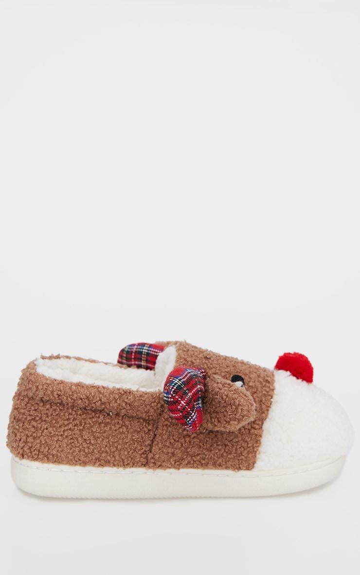 Brown 3D Reindeer Slippers Product Image