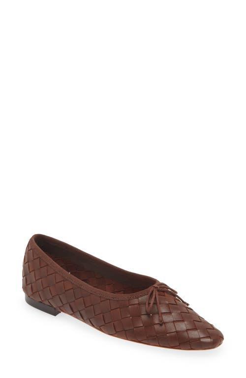 Saint Laurent Womens Poppy Ballerinas in Smooth Leather Product Image
