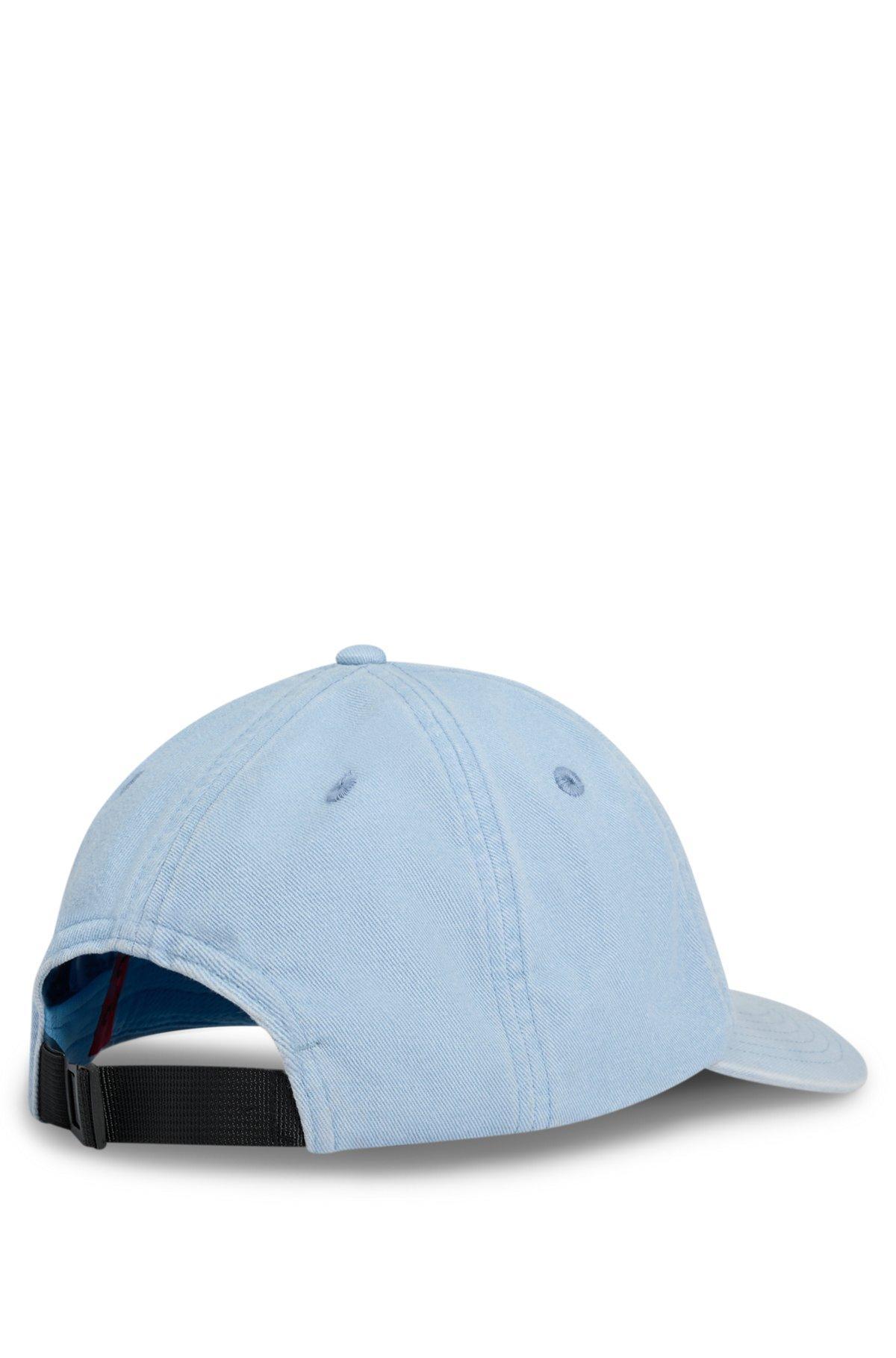 HUGO - Cotton-twill 6-panel cap with embroidered logo - Light Blue Product Image