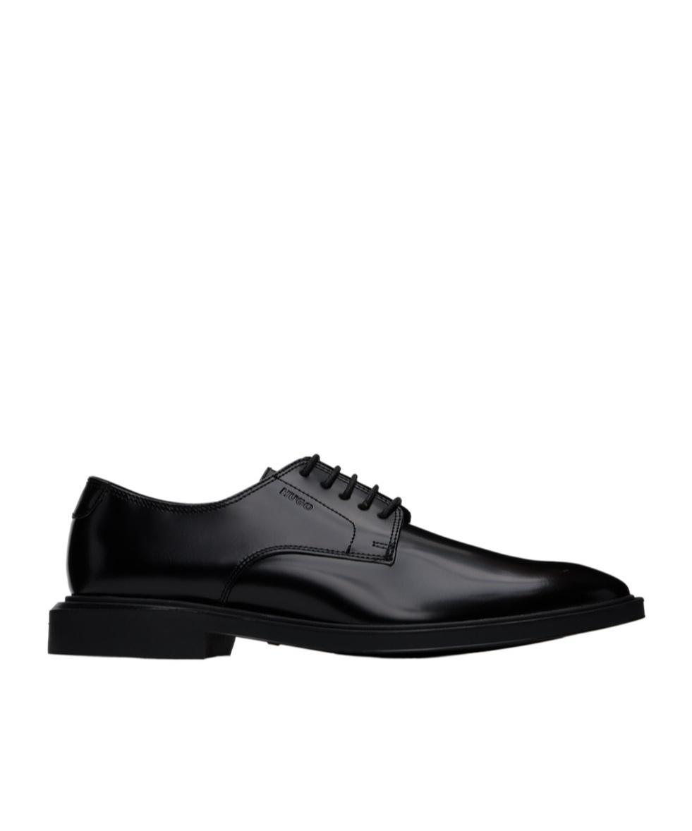 HUGO BOSS Logo-embossed Derby Shoes In Black Product Image