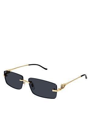Mens Cartier Panthre Classic 58MM Rectangular Sunglasses Product Image