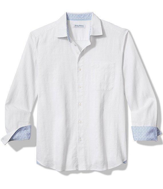 Tommy Bahama Barbados Breeze Playa Plaid Long Sleeve Linen Blend Shirt Product Image