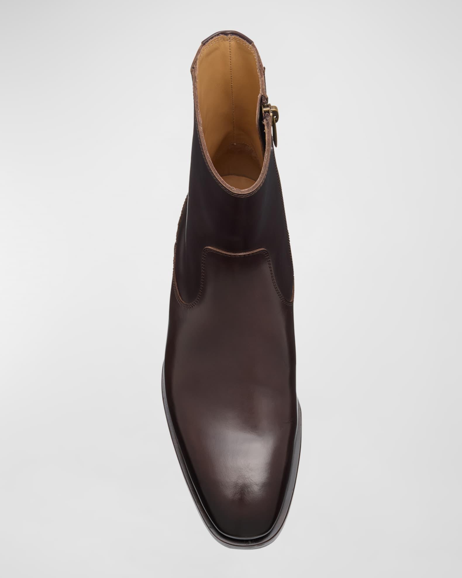 Men's Polished Calfskin Dress Boots Product Image
