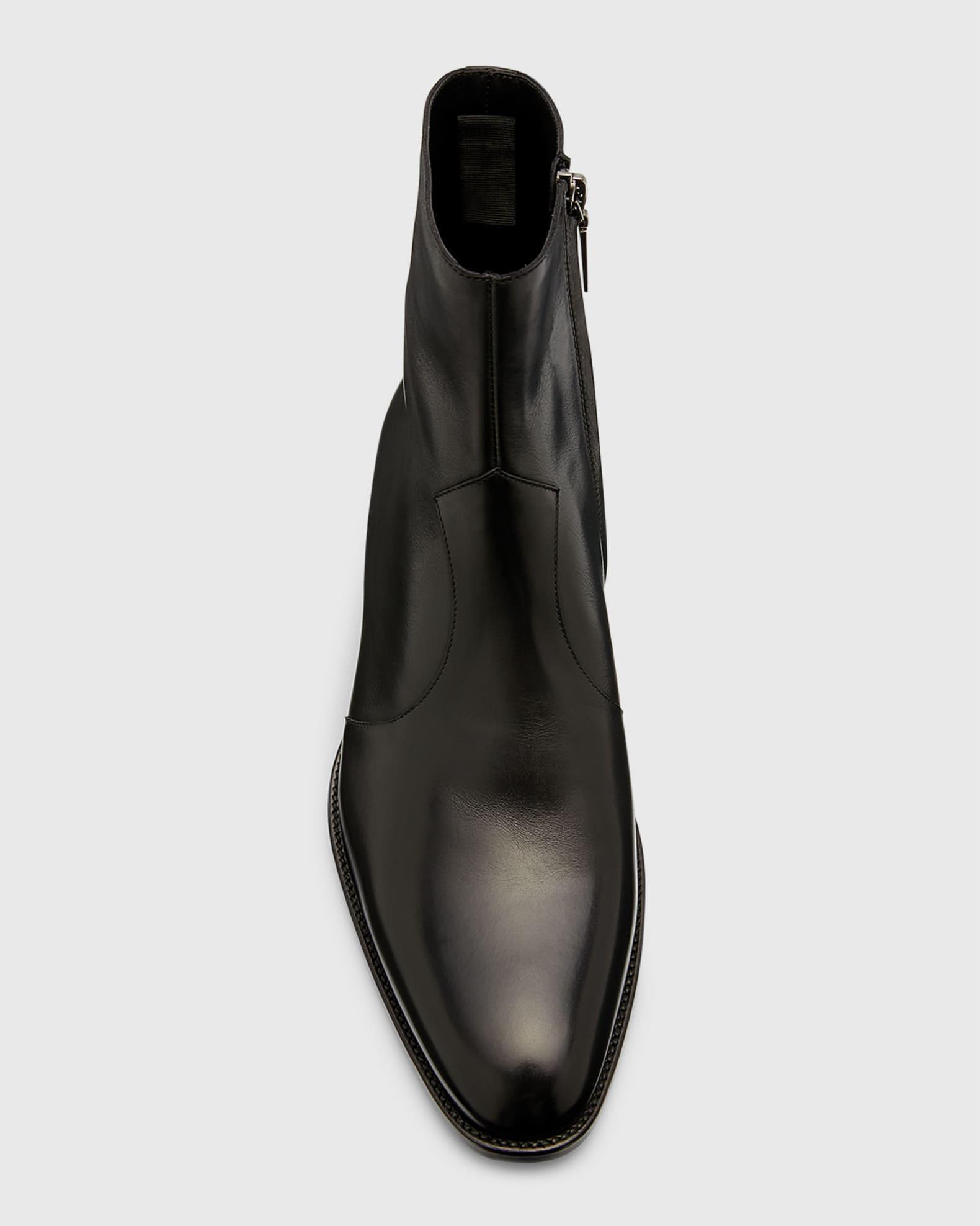 Men's Wyatt 40 Leather Zip Ankle Boots Product Image
