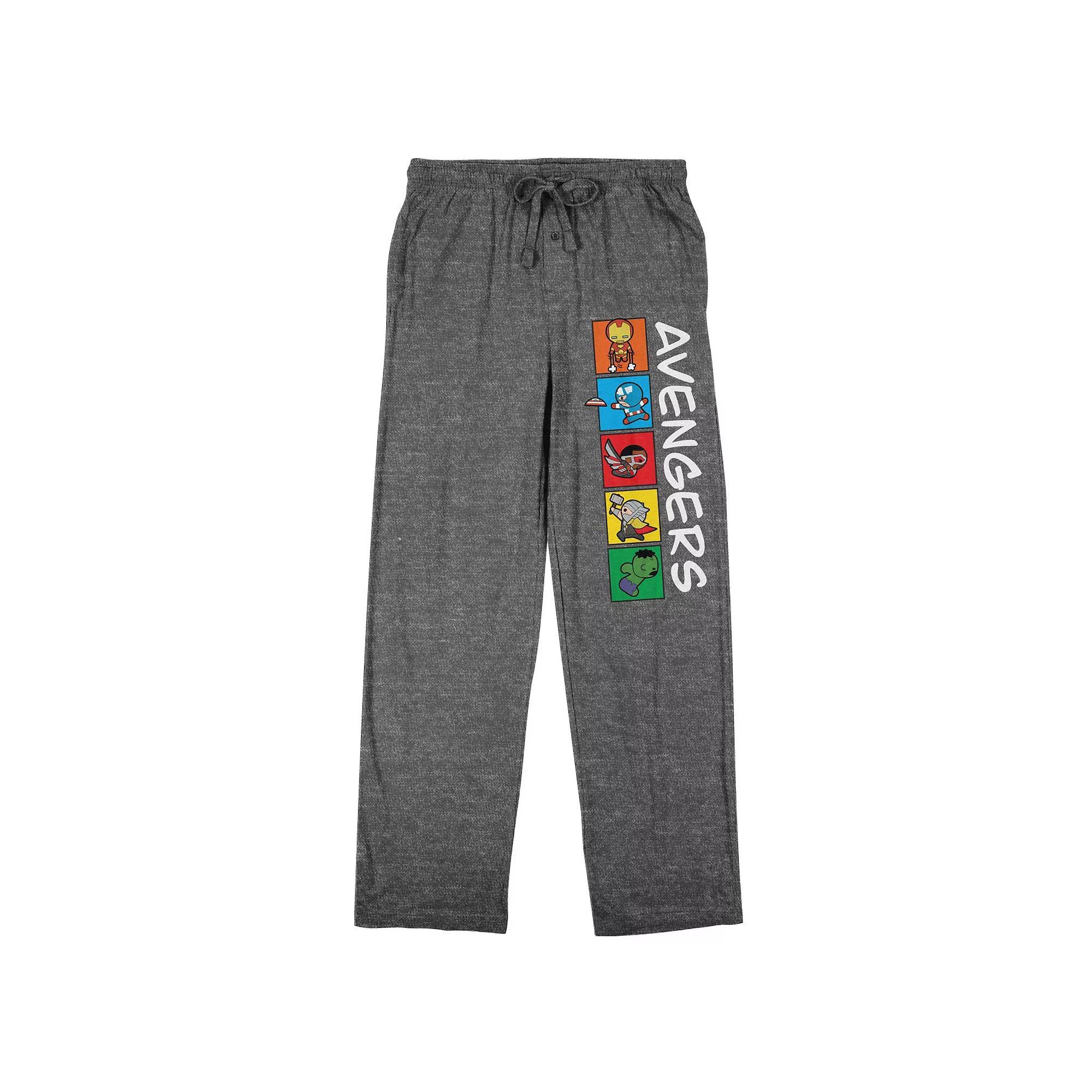 Men's Marvel Kawaii Avengers Pajama Pants, Size: XXL, Gray Product Image