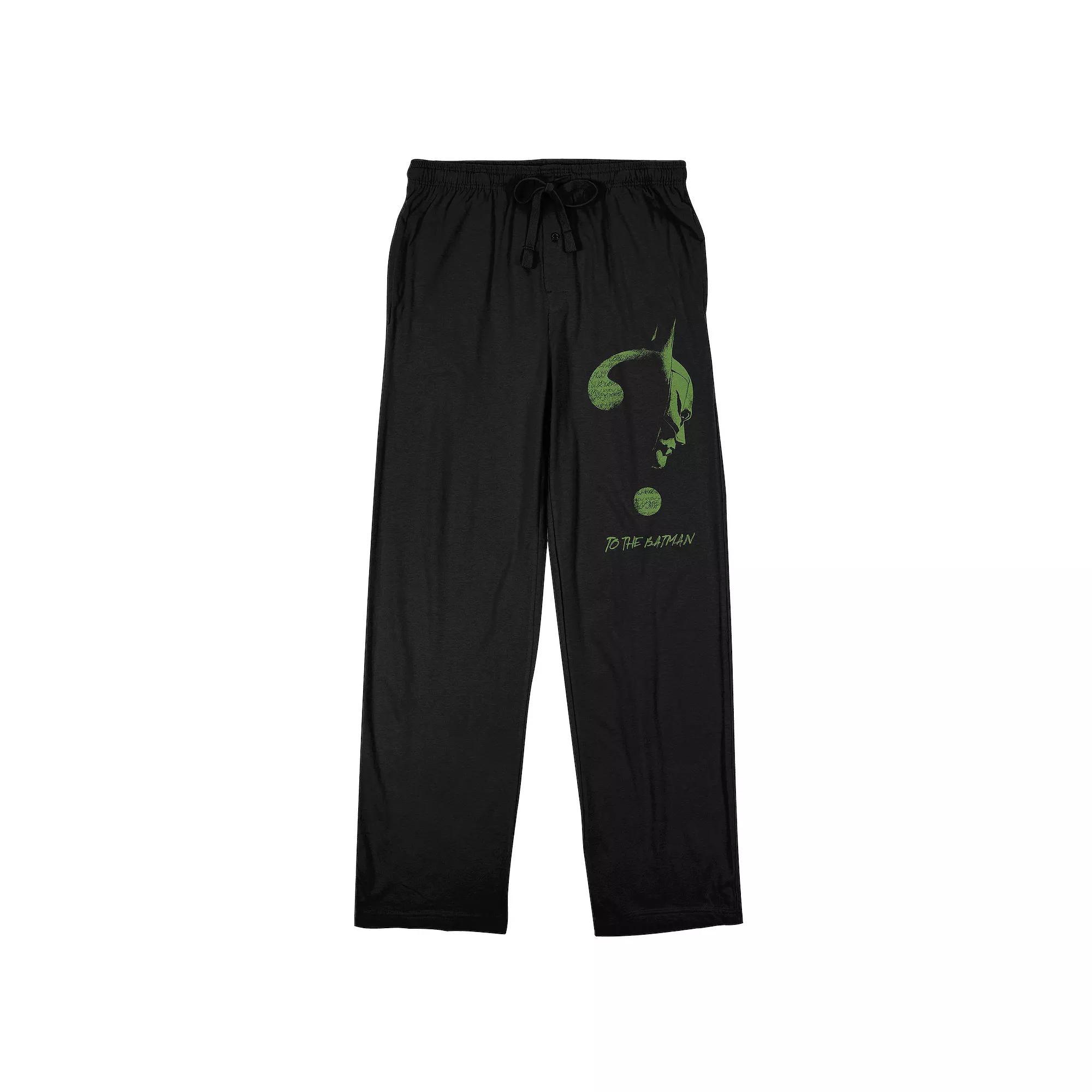 Men's The Batman Riddle Sleep Pants, Size: XL, Black Product Image