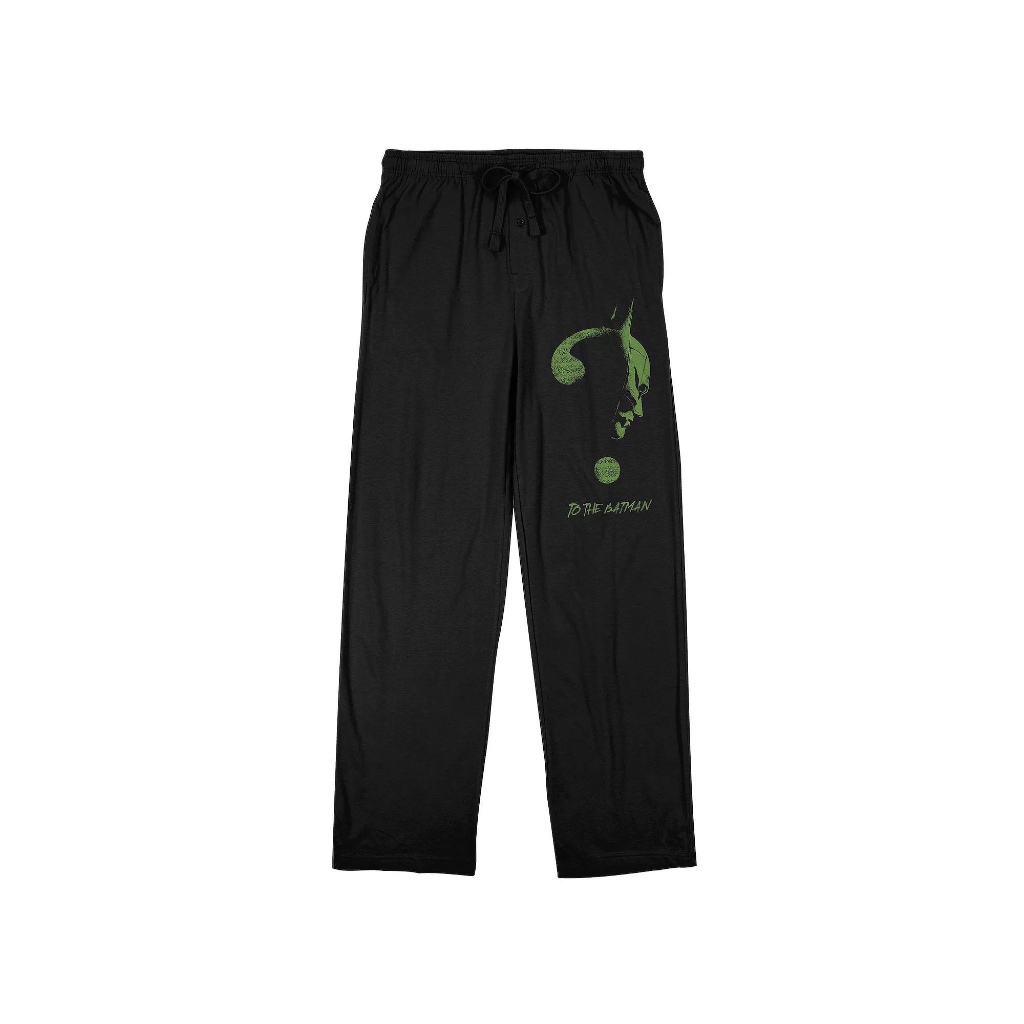 Men's The Batman Riddle Sleep Pants, Size: XL, Black Product Image