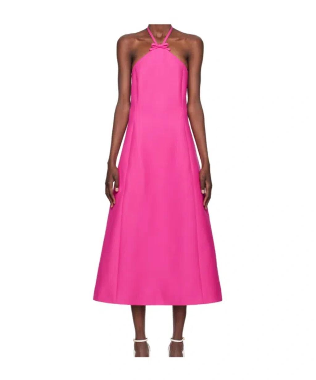 VALENTINO Pink Crepe Couture Midi Dress In Uwt Pink Pp Product Image