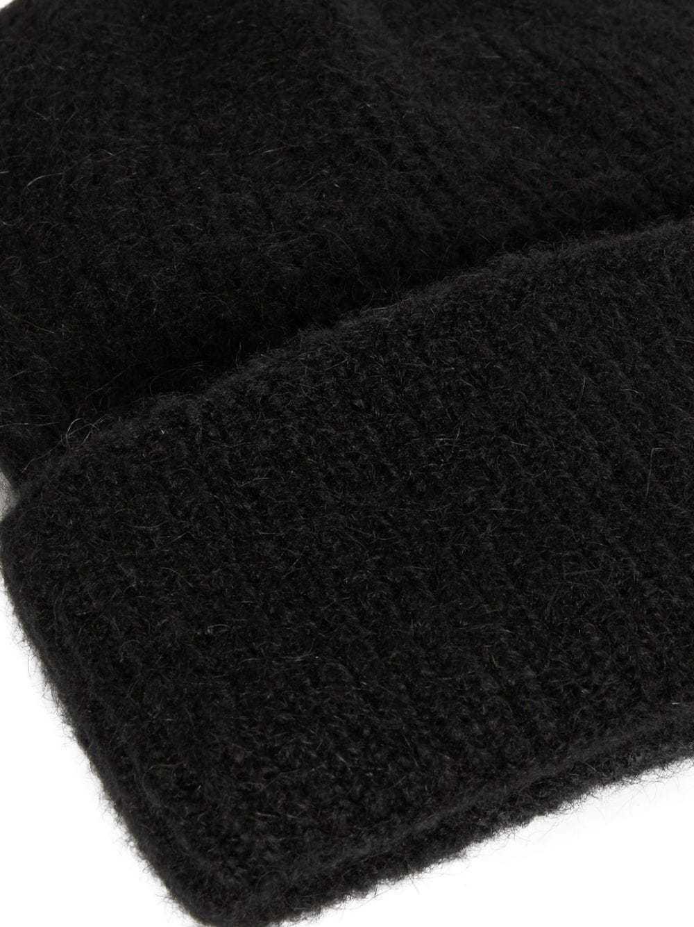 MSGM Turn-up Knitted Beanie In Black Product Image