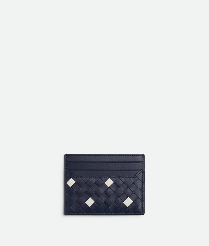 Men's Intrecciato Piccolo Card Case in Abyss/white Product Image