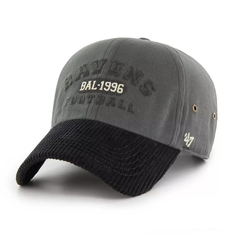 47 Brand Mens Charcoal Las Vegas Raiders Ridgeway Clean Up Adjustable Hat Product Image