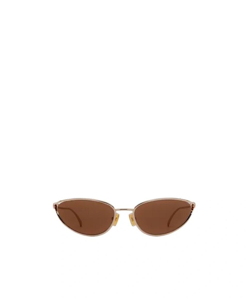 BOTTEGA VENETA Eyewear Cat Eye Frame Sunglasses In Brown Product Image