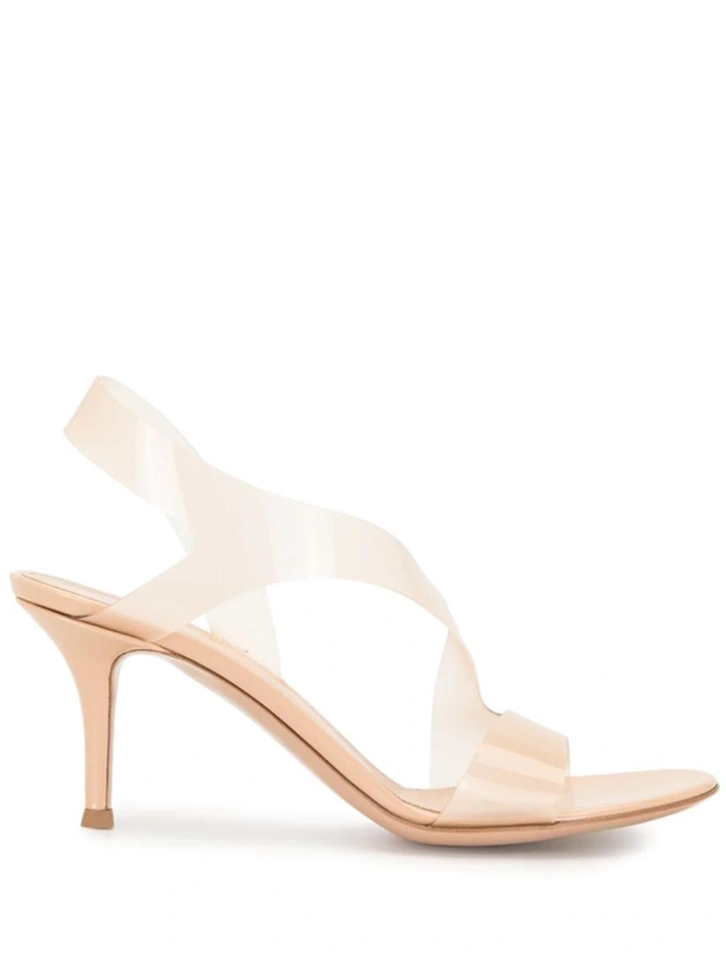 GIANVITO ROSSI Metropolis 70 Pvc And Leather Stiletto Sandals In Nunu Nude Nude Product Image
